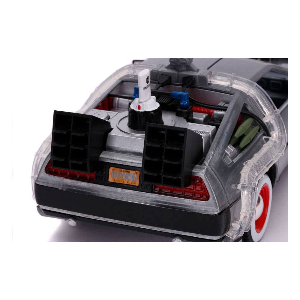 Back to the Future III Hollywood Rides Diecast Model 1/24 DeLorean Time Machine