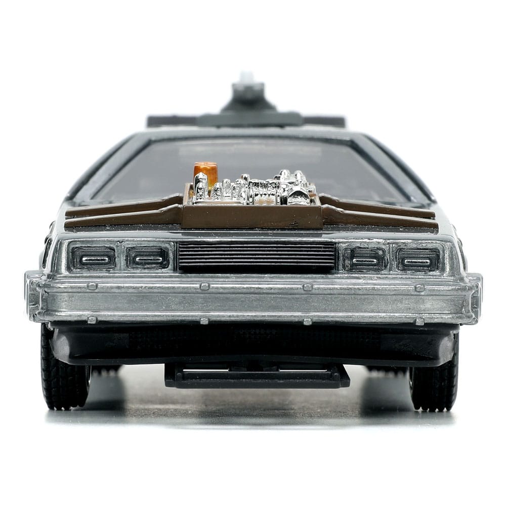 Back to the Future III Hollywood Rides Diecast Model 1/32 DeLorean Time Machine Free Rolling