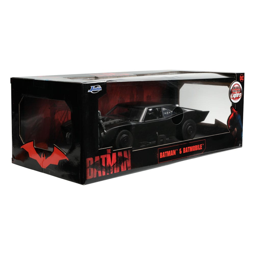 Batman 2022 Hollywood Rides Diecast Model 1/18 2022 Batmobile with Figure