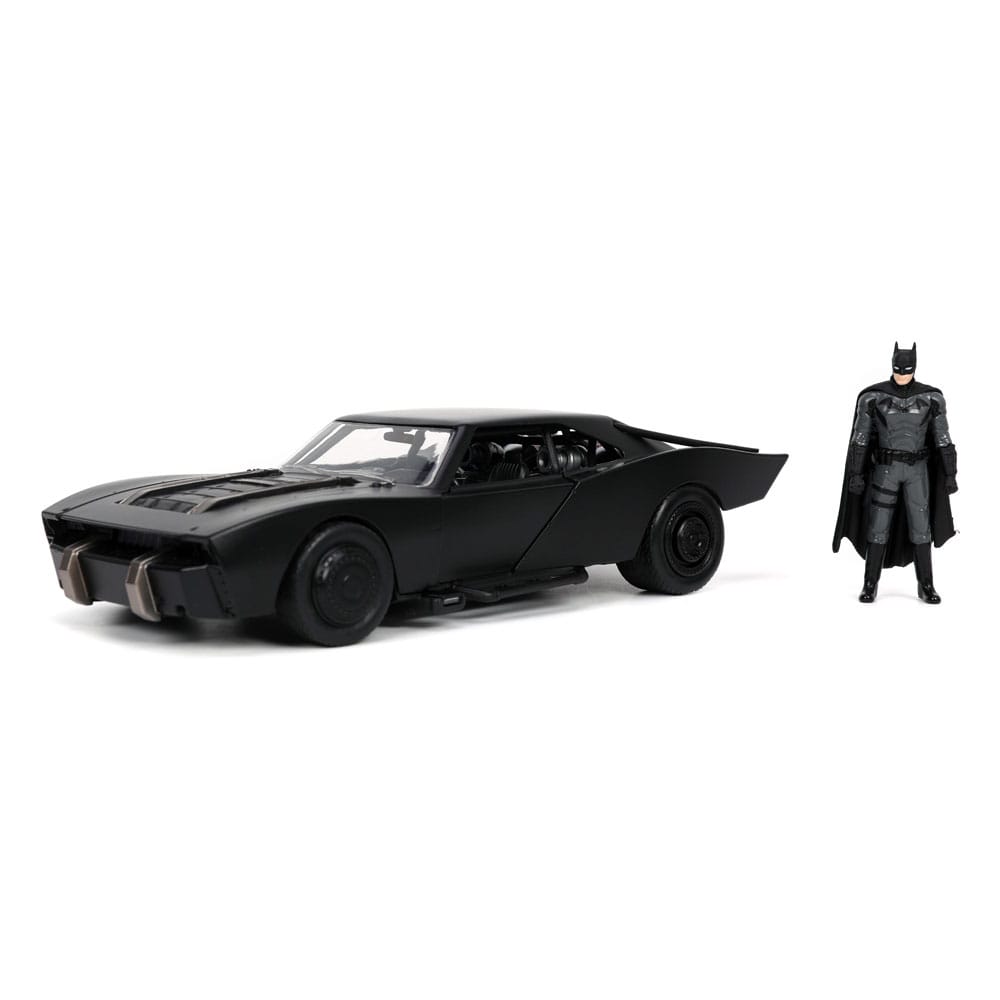 Batman 2022 Hollywood Rides Diecast Model 1/24 2022 Batmobile with Figure - Damaged packaging