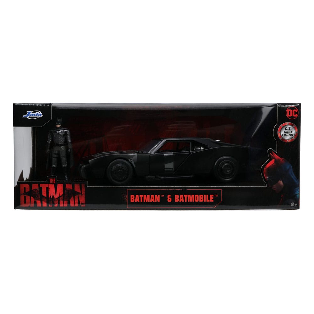 Batman 2022 Hollywood Rides Diecast Model 1/24 2022 Batmobile with Figure