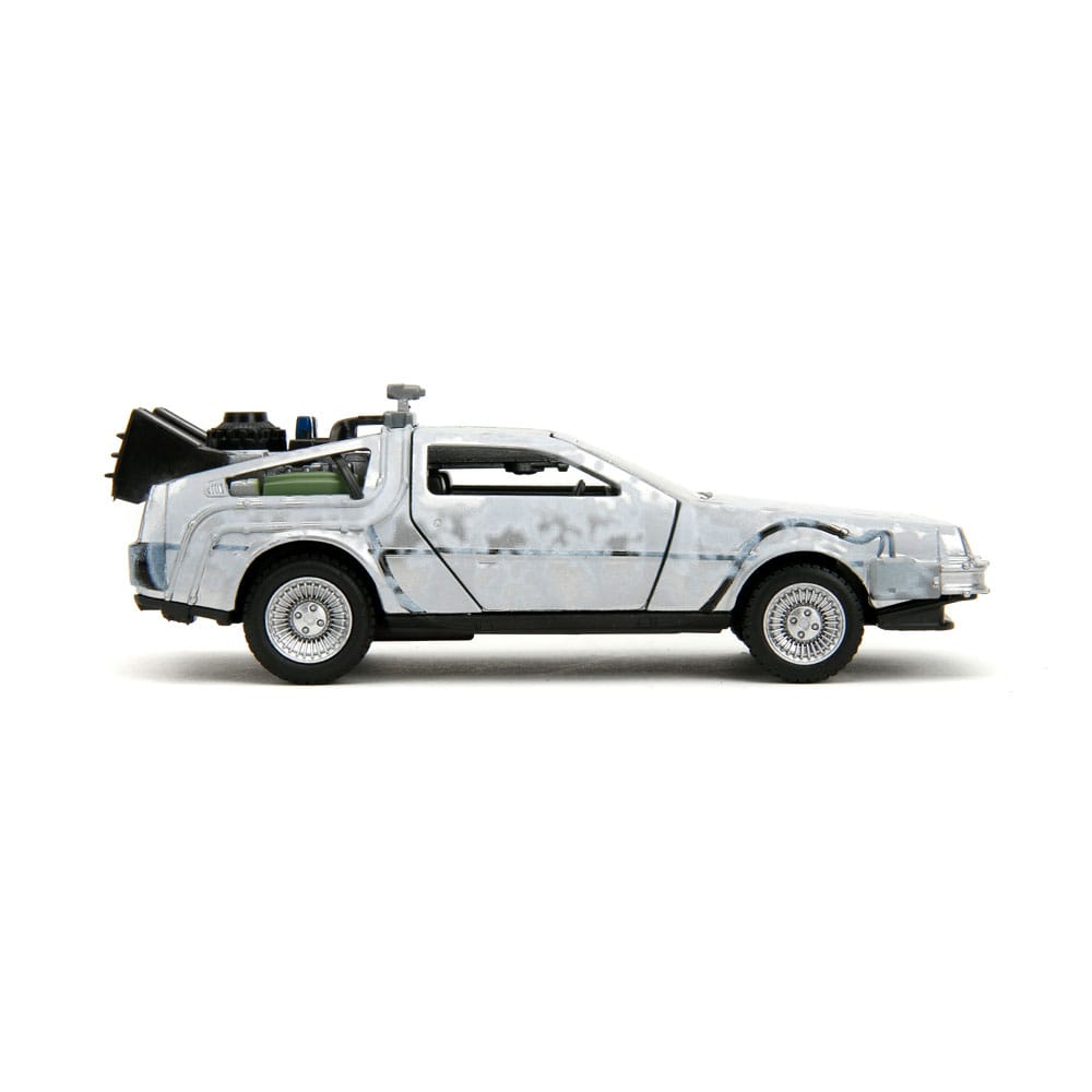 Back to the Future Hollywood Rides Diecast Model 1/32 DeLorean Time Machine Frost