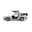 Back to the Future Hollywood Rides Diecast Model 1/32 DeLorean Time Machine Frost