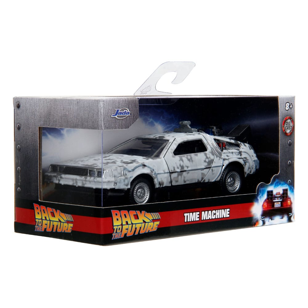 Back to the Future Hollywood Rides Diecast Model 1/32 DeLorean Time Machine Frost