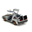 Back to the Future III Hollywood Rides Diecast Model 1/24 DeLorean Time Machine Railroad Wheels