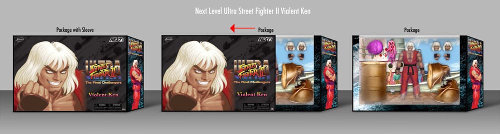 Ultra Street Fighter II: The Final Challengers Action Figure 1/12 Violent Ken Next Level SDCC 2024 Exclusive 15 cm