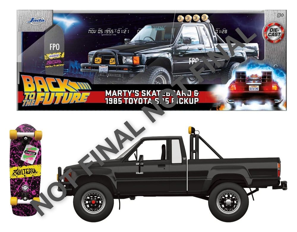 Back to the Future Diecast Vehicle 1:24 Marty's Skateboard 1985 Toyota - Damaged packaging