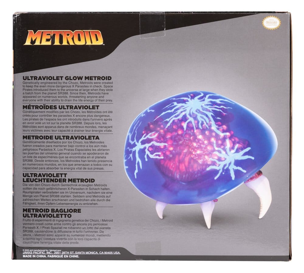 World of Nintendo Metroid Prime Actionfigure Metroid Ultraviolet Glow 15 cm