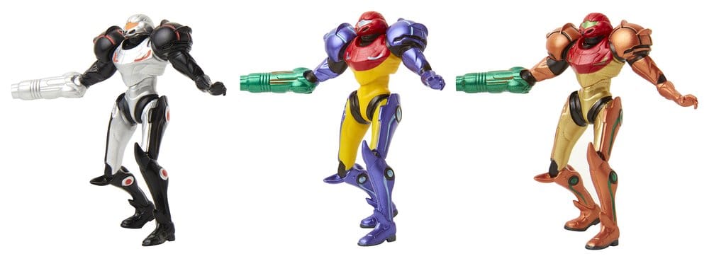 World of Nintendo Metroid Mini Figure 3-Pack Chozo Power Suits 6 cm