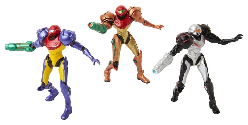 World of Nintendo Metroid Mini Figure 3-Pack Chozo Power Suits 6 cm
