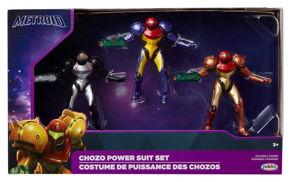 World of Nintendo Metroid Mini Figure 3-Pack Chozo Power Suits 6 cm