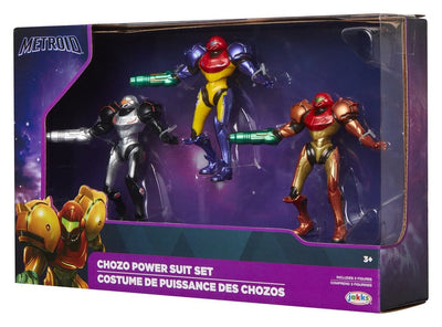 World of Nintendo Metroid Mini Figure 3-Pack Chozo Power Suits 6 cm