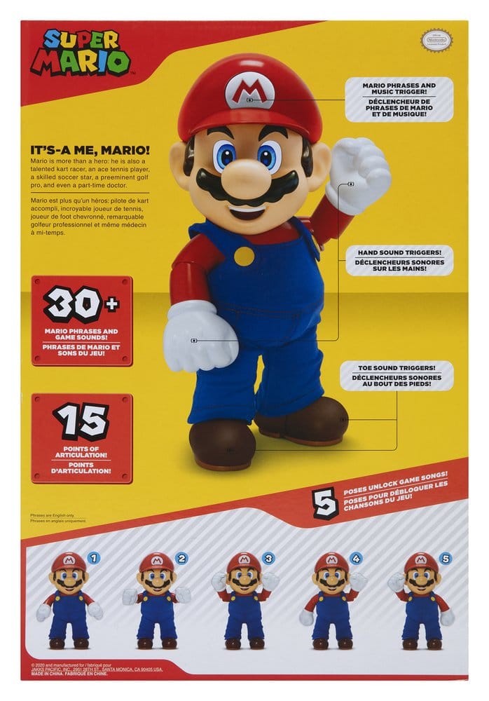 World of Nintendo Talking Action Figure It's-A Me! Mario 36 cm