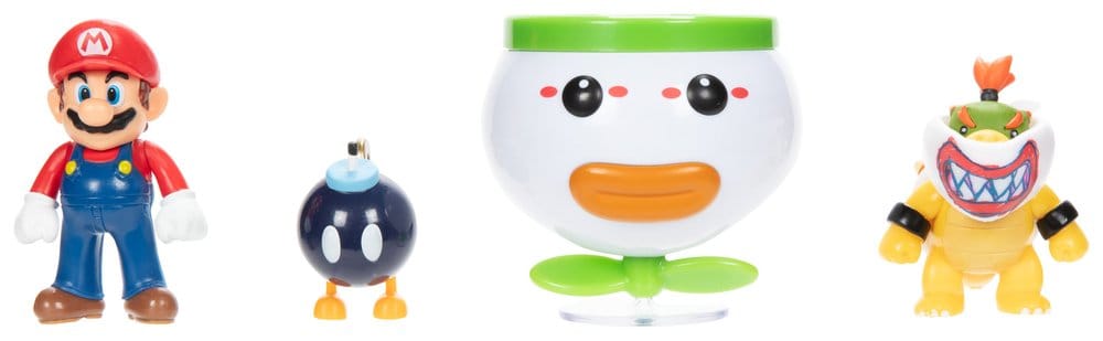 World of Nintendo Mini Figure 2-Pack Mario and Bowser Jr. Clown Car 6 cm