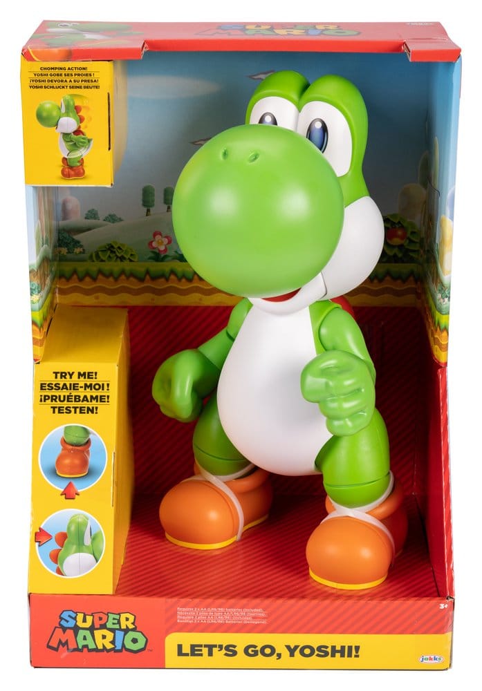 World of Nintendo Talking Action Figure Let's Go! Yoshi! 36 cm
