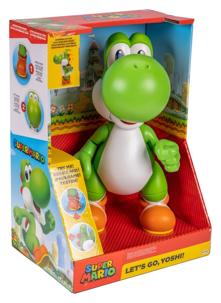 World of Nintendo Talking Action Figure Let's Go! Yoshi! 36 cm