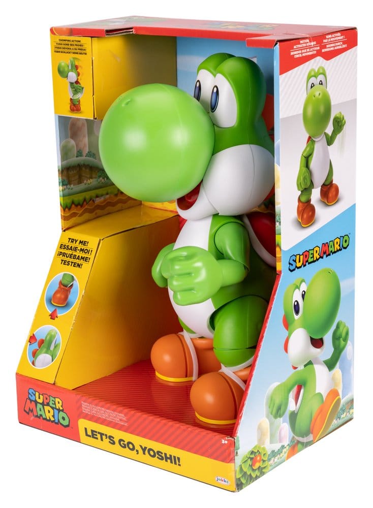 World of Nintendo Talking Action Figure Let's Go! Yoshi! 36 cm