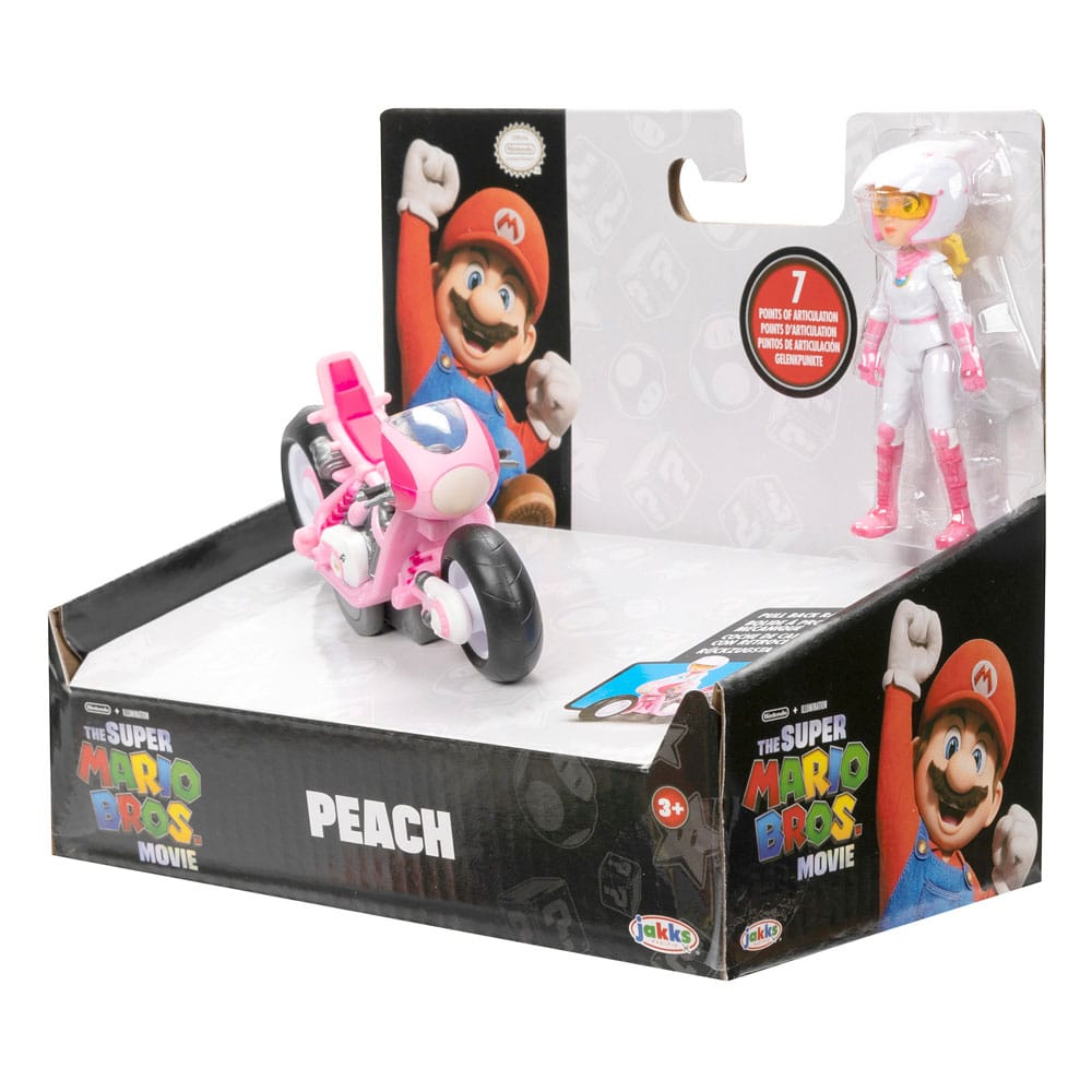 The Super Mario Bros. Movie Action Figure Peach with Racer 13 cm