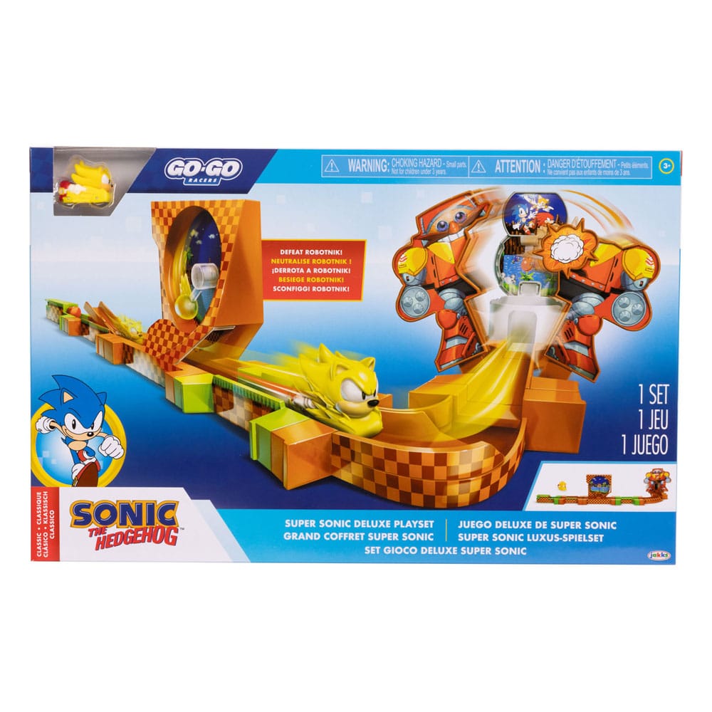 Sonic - The Hedgehog Go Go Racers Mini Figure Playset Launching ramps Deluxe