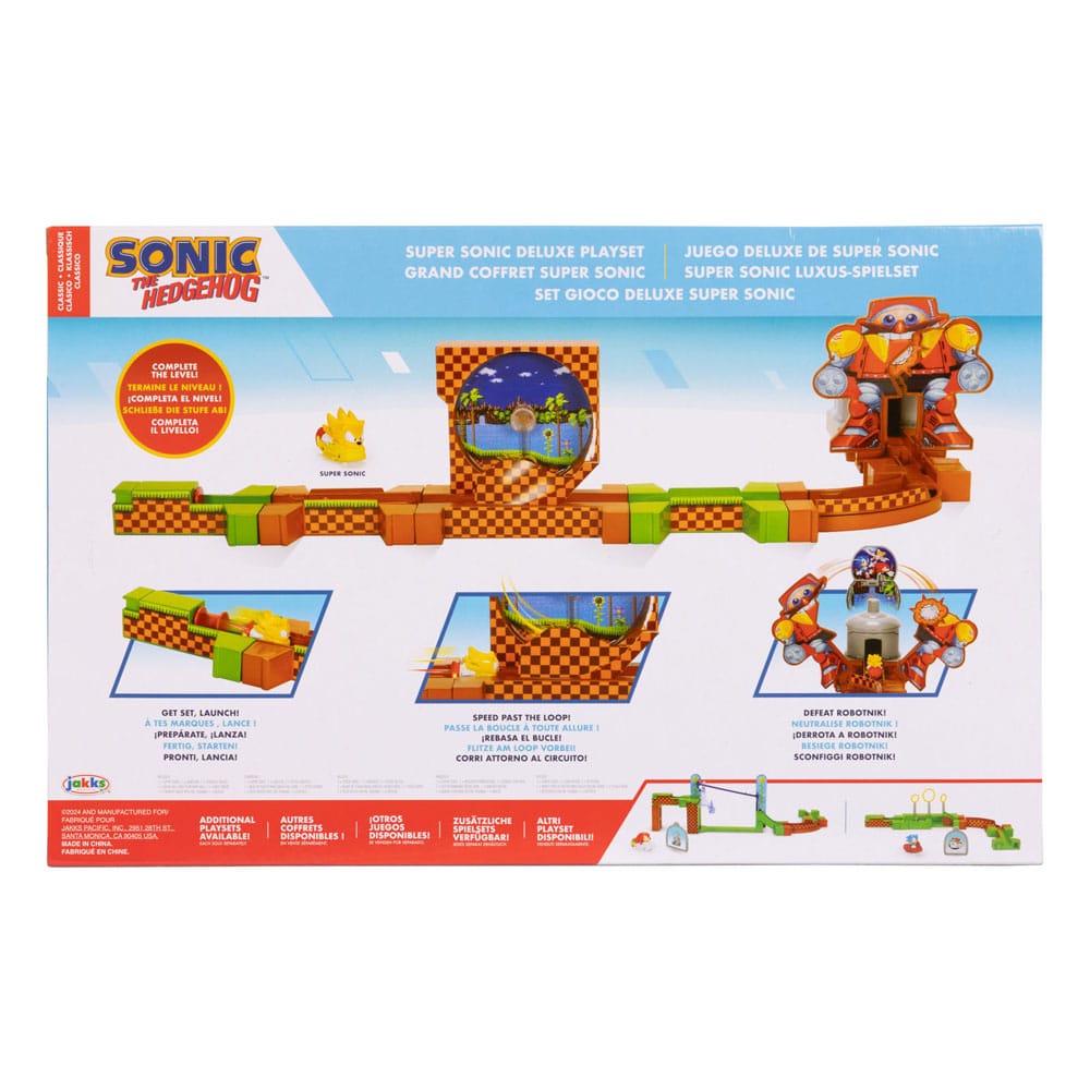 Sonic - The Hedgehog Go Go Racers Mini Figure Playset Launching ramps Deluxe