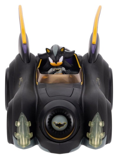 DC x Sonic - The Hedgehog Action Figure with Vehicle Shadow Batman & Batmobile 6 cm
