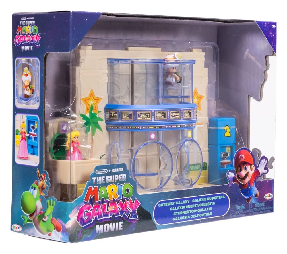 The Super Mario Galaxy Movie Diorama with 2 Mini Figures Gateway Galaxy