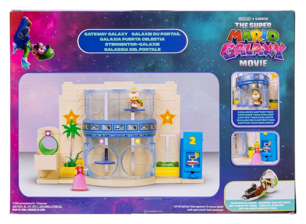 The Super Mario Galaxy Movie Diorama with 2 Mini Figures Gateway Galaxy