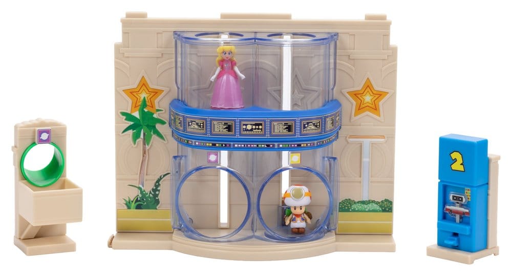 The Super Mario Galaxy Movie Diorama with 2 Mini Figures Gateway Galaxy