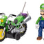 The Super Mario Galaxy Movie Action Figure with Pull Back Motorcycle Luigi 6 cm