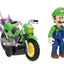The Super Mario Galaxy Movie Action Figure with Pull Back Motorcycle Luigi 6 cm