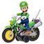 The Super Mario Galaxy Movie Action Figure with Pull Back Motorcycle Luigi 6 cm
