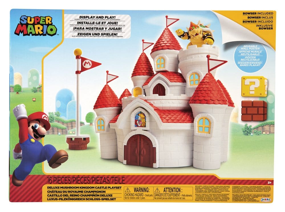 World of Nintendo Playset Super Mario Mushroom Kingdom Castle