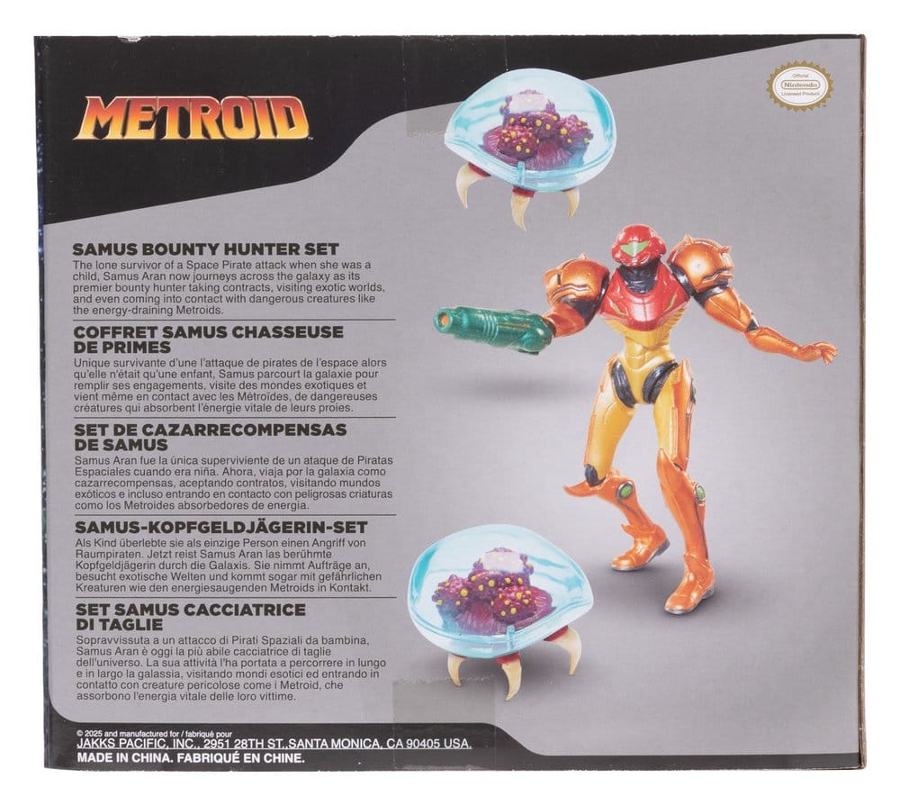 World of Nintendo Metroid Mini Figure 3-Pack Samus Bounty Hunter 6 cm