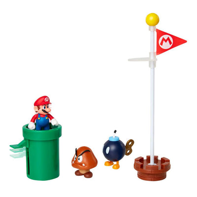 World of Nintendo Super Mario Diorama Set Acorn Plains