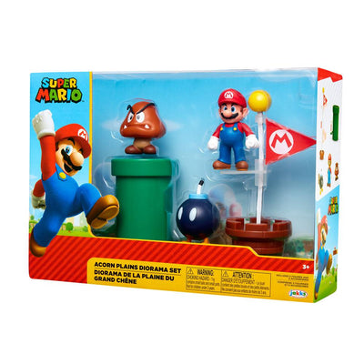 World of Nintendo Super Mario Diorama Set Acorn Plains