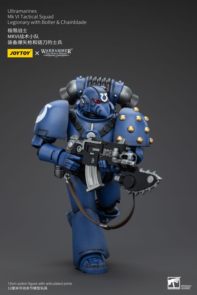 Warhammer The Horus Heresy Action Figure 1/18 Ultramarines MK VI Tactical Squad Legionary with Bolter&amp; Chainblade 20 cm