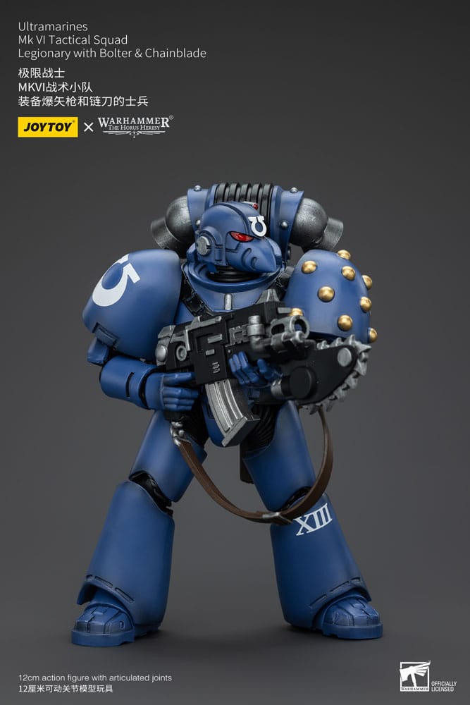 Warhammer The Horus Heresy Action Figure 1/18 Ultramarines MK VI Tactical Squad Legionary with Bolter&amp; Chainblade 20 cm