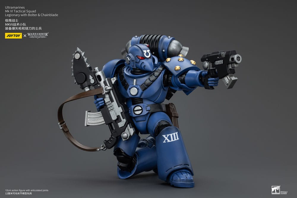 Warhammer The Horus Heresy Action Figure 1/18 Ultramarines MK VI Tactical Squad Legionary with Bolter&amp; Chainblade 20 cm