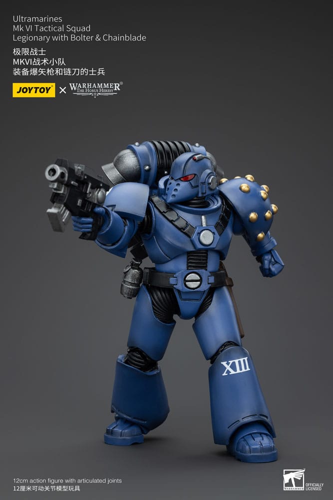 Warhammer The Horus Heresy Action Figure 1/18 Ultramarines MK VI Tactical Squad Legionary with Bolter&amp; Chainblade 20 cm