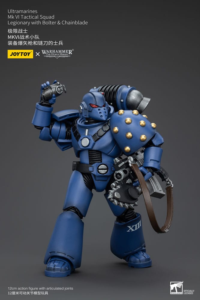 Warhammer The Horus Heresy Action Figure 1/18 Ultramarines MK VI Tactical Squad Legionary with Bolter&amp; Chainblade 20 cm