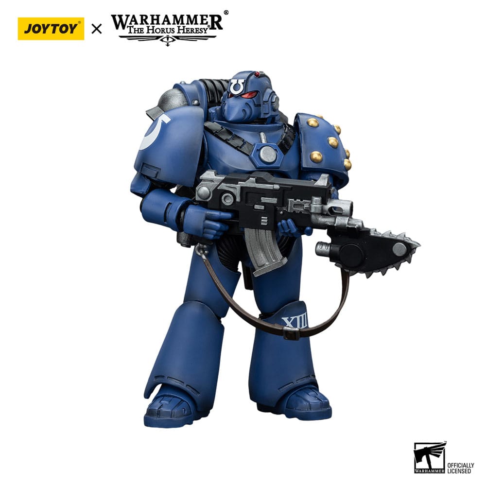 Warhammer The Horus Heresy Action Figure 1/18 Ultramarines MK VI Tactical Squad Legionary with Bolter&amp; Chainblade 20 cm