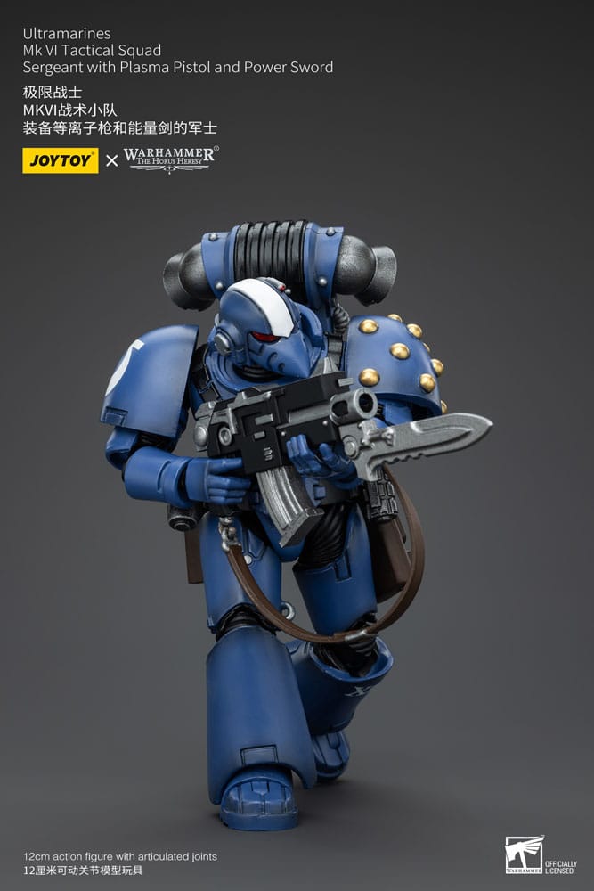 Warhammer The Horus Heresy Action Figure 1/18 Ultramarines MK VI Tactical Squad Sergeant with Plasma Pistol and Power Sword 20 cm