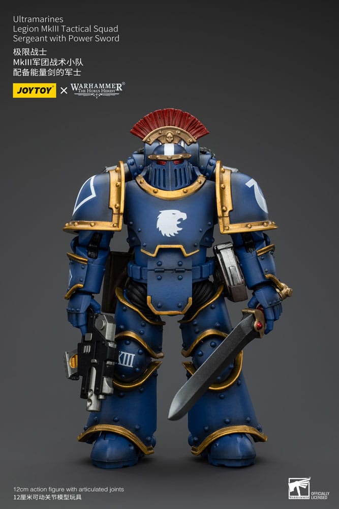 Warhammer The Horus Heresy Action Figure 1/18 Ultramarines Legion MKIII Tactical Squad Sergeant with Power Sword 20 cm