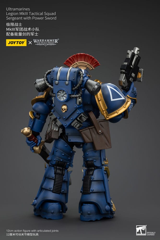 Warhammer The Horus Heresy Action Figure 1/18 Ultramarines Legion MKIII Tactical Squad Sergeant with Power Sword 20 cm