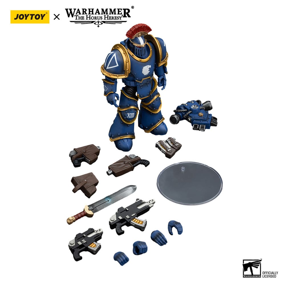 Warhammer The Horus Heresy Action Figure 1/18 Ultramarines Legion MKIII Tactical Squad Sergeant with Power Sword 20 cm