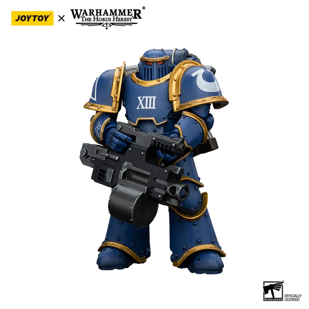 Warhammer The Horus Heresy Action Figure 1/18 Ultramarines Legion MKIII Tactical Support Squad Legionary with Heavy Bolter 20 cm