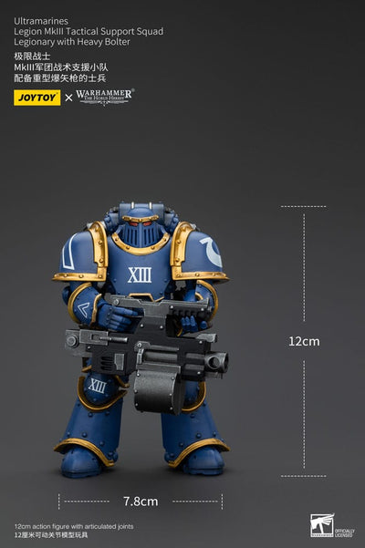 Warhammer The Horus Heresy Action Figure 1/18 Ultramarines Legion MKIII Tactical Support Squad Legionary with Heavy Bolter 20 cm