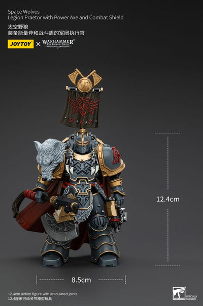 Warhammer The Horus Heresy Action Figure 1/18 Space Wolves Legion Praetor with Power Axe and Combat Shield 12 cm