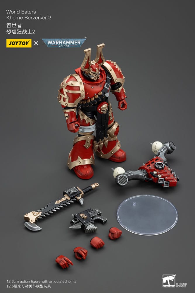 Warhammer 40k Action Figure 1/18 World Eaters Khorne Berzerker 2 13 cm