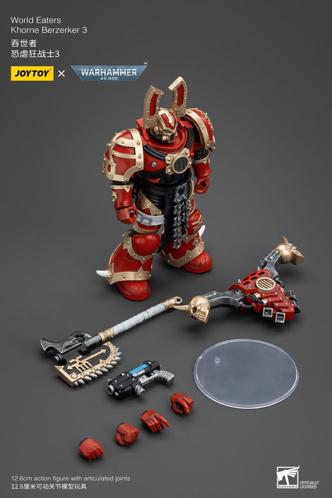 Warhammer 40k Action Figure 1/18 World Eaters Khorne Berzerker 3 13 cm